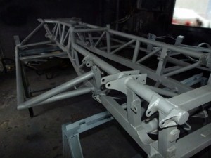 Shot blasted TVR Chassis